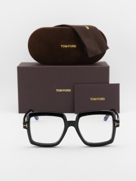 Tom Ford FT5913-B 001 Square Eyeglasses 53mm – Shiny Black main image 8